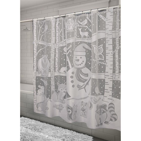 Doba-Bnt 72 x 72 in. Snowman Shower Curtain, White SA2983608
